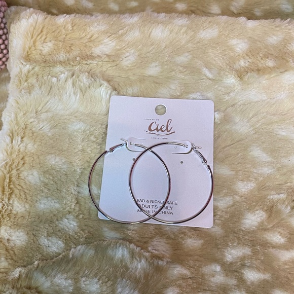 Dani Silver Hoop Earrings - Picture 3 of 3